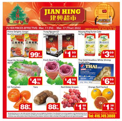 Jian Hing Supermarket (North York) Flyer March 11 to 17