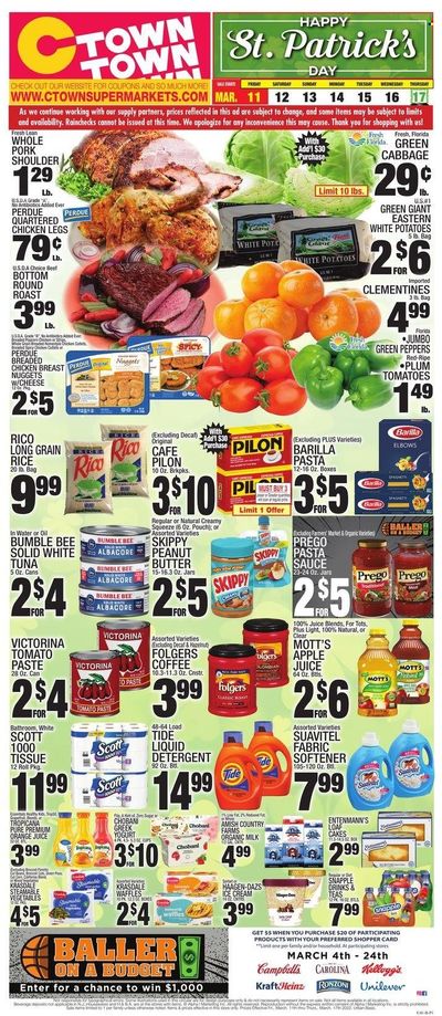 C-Town (CT, FL, MA, NJ, NY, PA) Weekly Ad Flyer March 10 to March 17