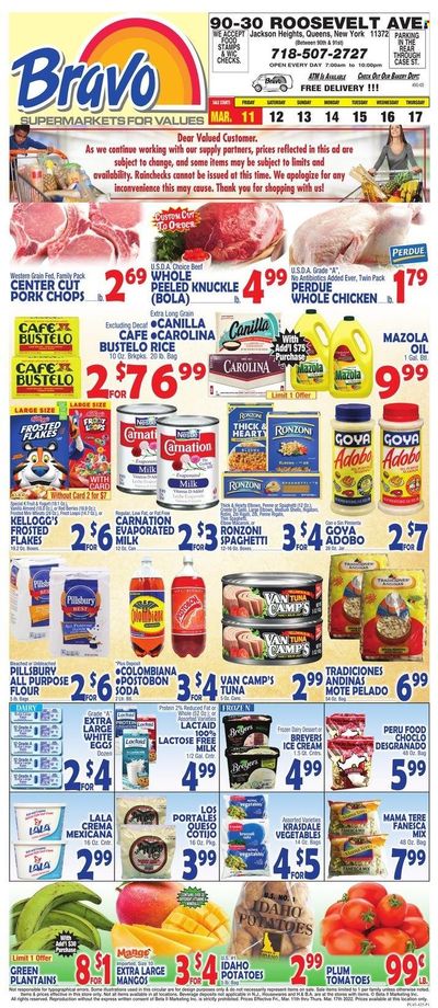 Bravo Supermarkets (CT, FL, MA, NJ, NY, PA) Weekly Ad Flyer March 10 to March 17