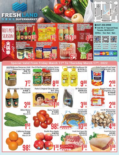 FreshLand Supermarket Flyer March 11 to 17