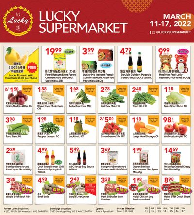 Lucky Supermarket (Calgary) Flyer March 11 to 17