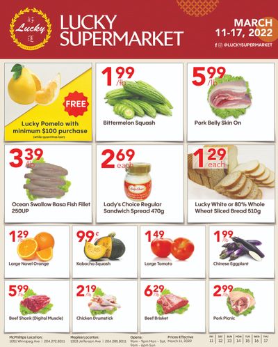 Lucky Supermarket (Winnipeg) Flyer March 11 to 17