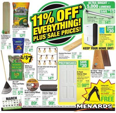 Menards Weekly Ad Flyer March 12 to March 19