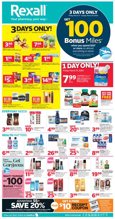 Rexall (ON) Flyer March 27 to April 2
