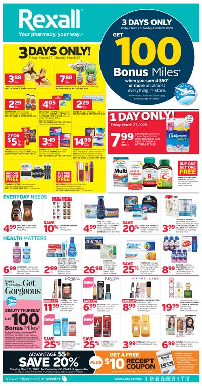 Rexall (West) Flyer March 27 to April 2
