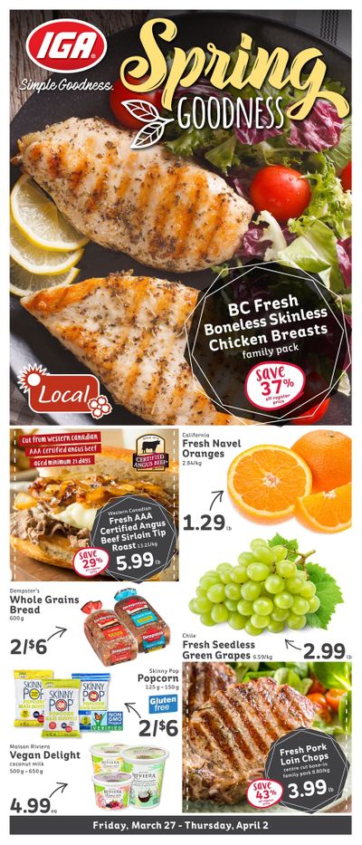 IGA (BC) Flyer March 27 to April 2