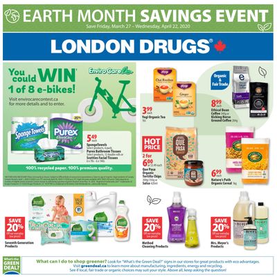 London Drugs Earth Month Savings Event Flyer March 27 to April 22