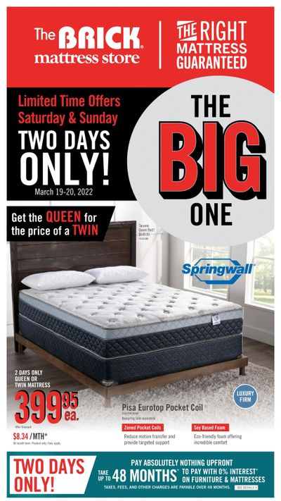 The Brick Mattress Store Flyer March 15 to 30