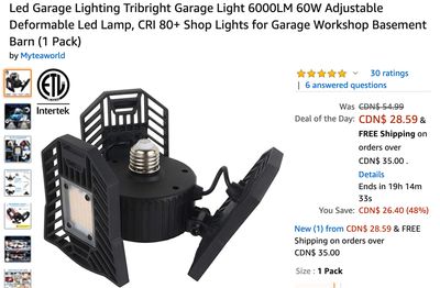 Amazon Canada Deals: save 48% on LED Garage Lighting + 43% on WADEO Bug Zapper Indoor