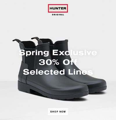 Hunter Boots Canada Spring Exclusive Sale: Save Up to 30% Off Many Styles
