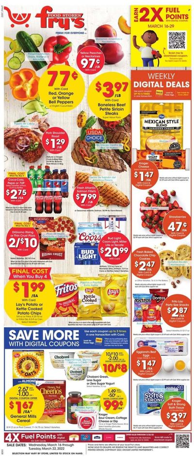 Fry’s (AZ) Weekly Ad Flyer March 15 to March 22