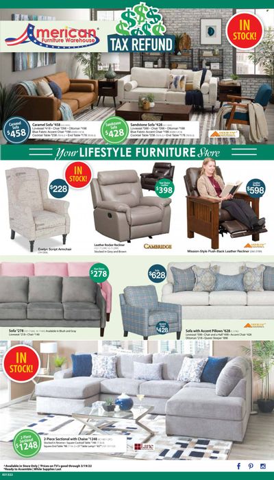 American Furniture Warehouse (AZ, CO, TX) Weekly Ad Flyer March 15 to March 22