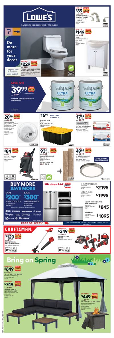 Lowe's Flyer March 17 to 23