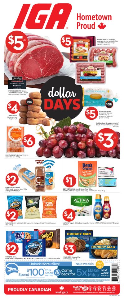 IGA (West) Flyer March 17 to 23