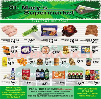 St. Mary's Supermarket Flyer March 16 to 22
