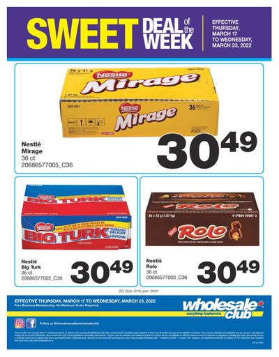 Wholesale Club Sweet Deal of the Week Flyer March 17 to 23