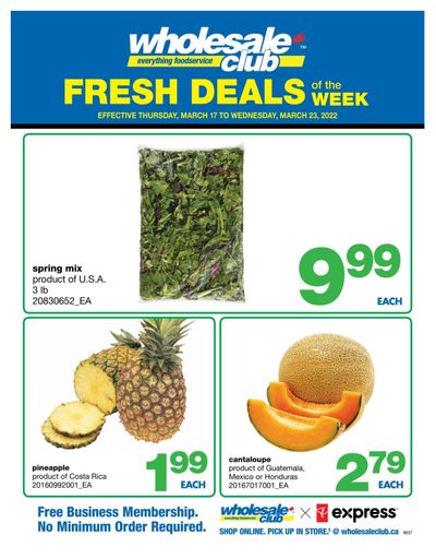 Wholesale Club (West) Fresh Deals of the Week Flyer March 17 to 23