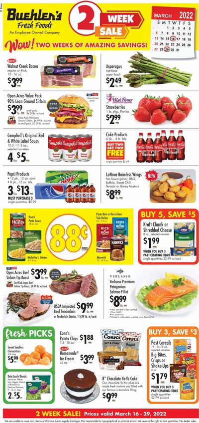 Buehler's (OH) Weekly Ad Flyer March 16 to March 23