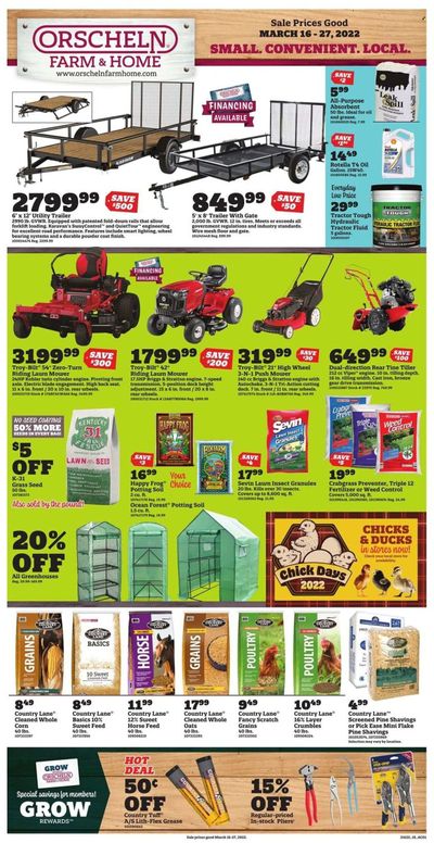Orscheln Farm and Home (IA, IN, KS, MO, NE, OK) Weekly Ad Flyer March 16 to March 23