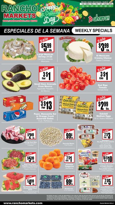 Rancho Markets (UT) Weekly Ad Flyer March 16 to March 23
