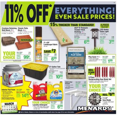 Menards Weekly Ad Flyer March 16 to March 23