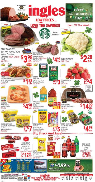 Ingles (GA, NC, SC, TN) Weekly Ad Flyer March 16 to March 23