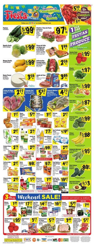 Fiesta Mart (TX) Weekly Ad Flyer March 16 to March 23