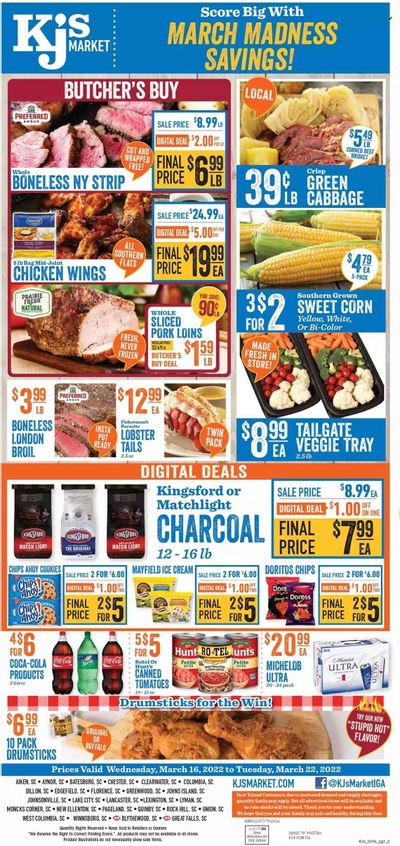 KJ´s Market (GA, SC) Weekly Ad Flyer March 16 to March 23