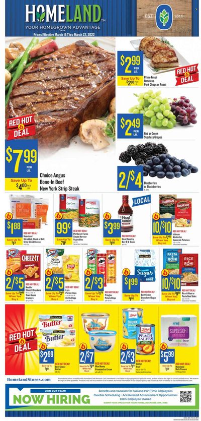 Homeland (OK, TX) Weekly Ad Flyer March 16 to March 23