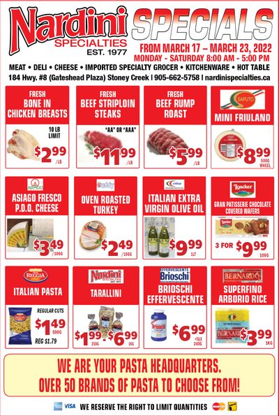 Nardini Specialties Flyer March 17 to 23