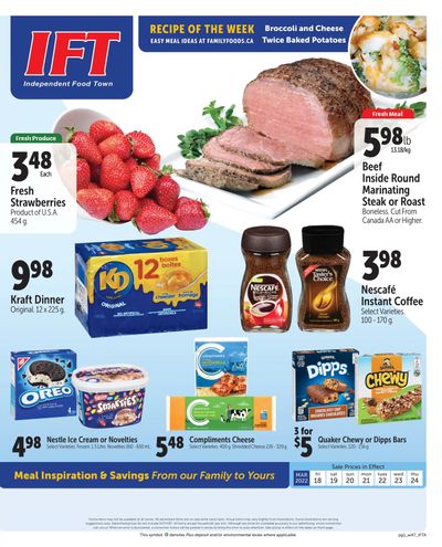 IFT Independent Food Town Flyer March 18 to 24