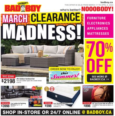 Lastman's Bad Boy Superstore Flyer March 17 to April 6