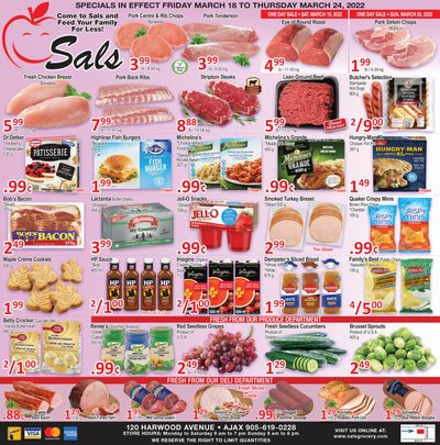 Sal's Grocery Flyer March 18 to 24
