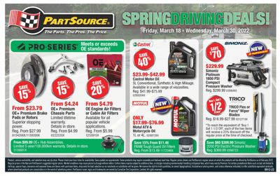 PartSource Flyer March 18 to 30