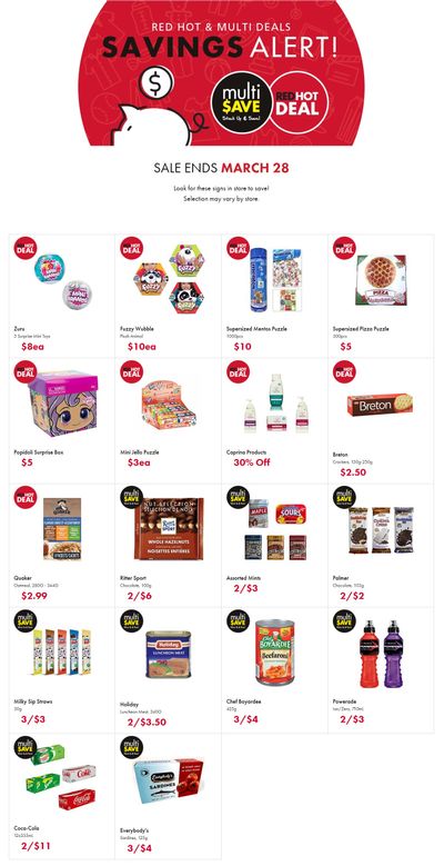 The Bargain Shop & Red Apple Stores Red Hot and Multi Deals March 17 to 28