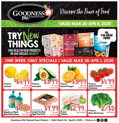 Goodness Me Flyer March 26 to April 8