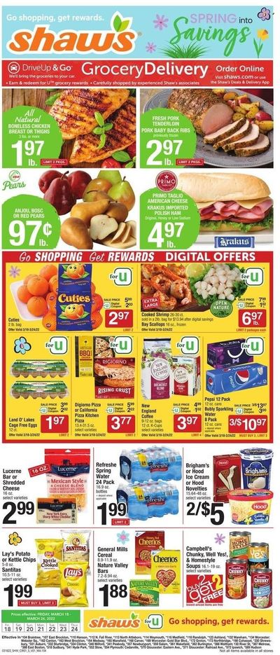 Shaw’s (MA, ME, NH, RI, VT) Weekly Ad Flyer March 17 to March 24
