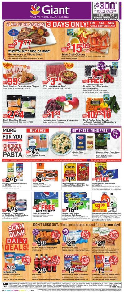 Giant Food (DE, MD, VA) Weekly Ad Flyer March 17 to March 24