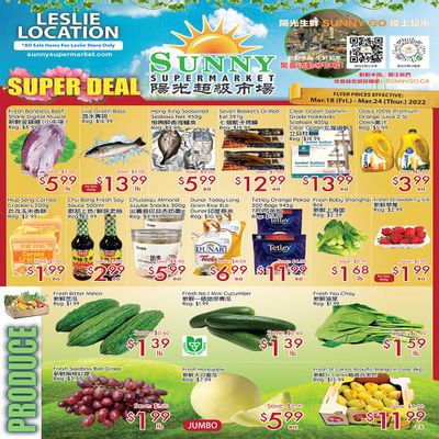 Sunny Supermarket (Leslie) Flyer March 18 to 24