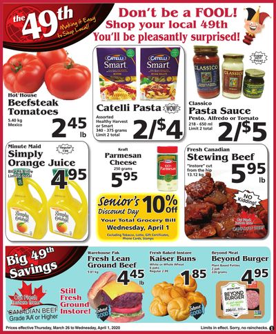 The 49th Parallel Grocery Flyer March 26 to April 1