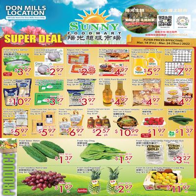 Sunny Foodmart (Don Mills) Flyer March 18 to 24