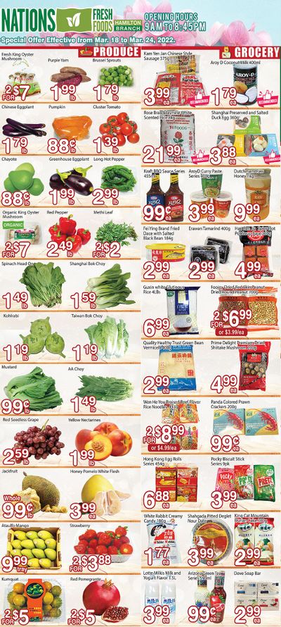 Nations Fresh Foods (Hamilton) Flyer March 18 to 24