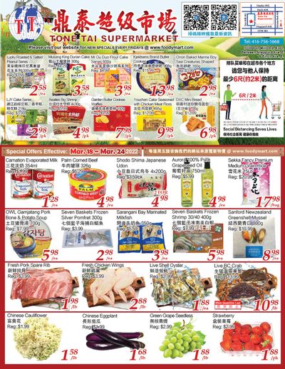 Tone Tai Supermarket Flyer March 18 to 24