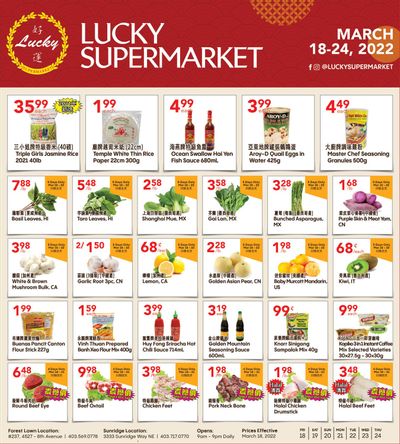 Lucky Supermarket (Calgary) Flyer March 18 to 24