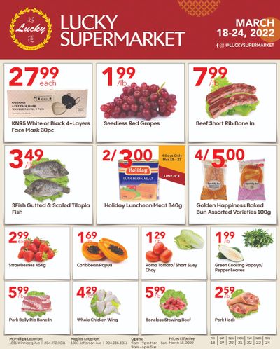 Lucky Supermarket (Winnipeg) Flyer March 18 to 24