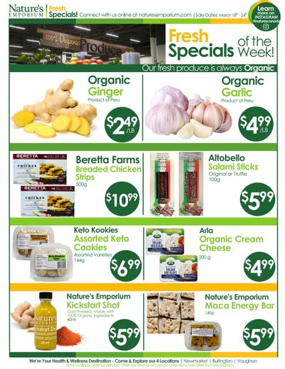 Nature's Emporium Weekly Flyer March 18 to 24