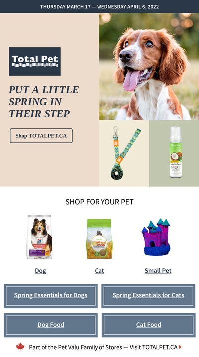 Total Pet Flyer March 17 to April 6
