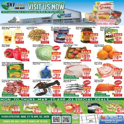 Skyland Food Mart Flyer March 27 to April 2