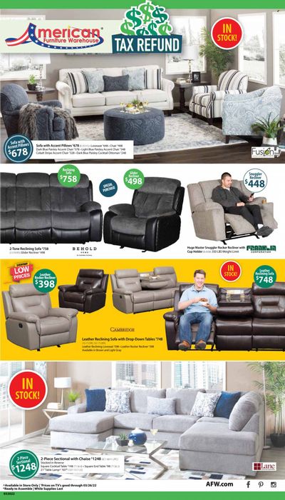 American Furniture Warehouse (AZ, CO, TX) Weekly Ad Flyer March 19 to March 26