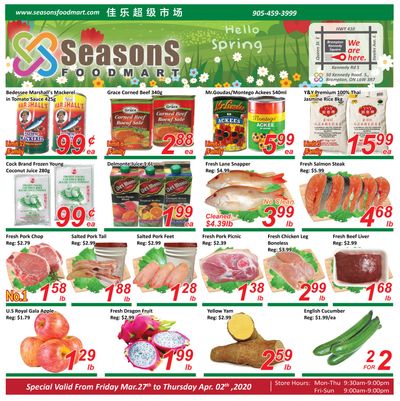 Seasons Food Mart (Brampton) Flyer March 27 to April 2